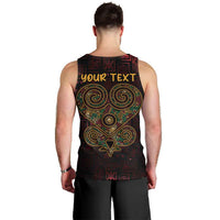 Africa Adinkra Symbol Men Tank Top Sankofa Heart - Cosmic Red - Wonder Print Shop