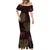 Africa Adinkra Symbol Mermaid Dress Sankofa Heart - Cosmic Red - Wonder Print Shop