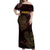 Africa Adinkra Symbol Off Shoulder Maxi Dress Sankofa Heart - Cosmic Red - Wonder Print Shop