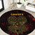 Africa Adinkra Symbol Round Carpet Sankofa Heart - Cosmic Red