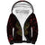 Africa Adinkra Symbol Sherpa Hoodie Sankofa Heart - Cosmic Red - Wonder Print Shop
