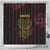 Africa Adinkra Symbol Shower Curtain Sankofa Heart - Cosmic Red
