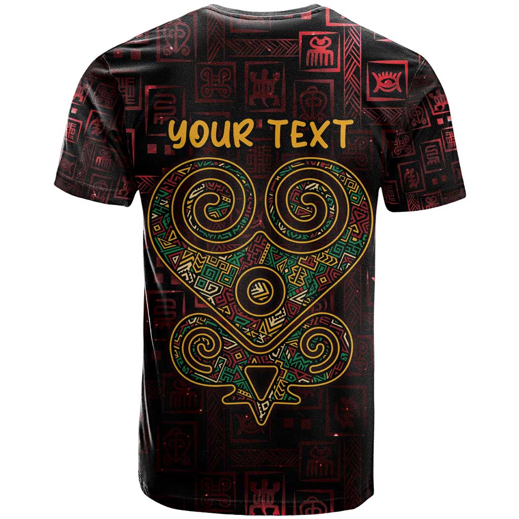 Africa Adinkra Symbol T Shirt Sankofa Heart - Cosmic Red - Wonder Print Shop