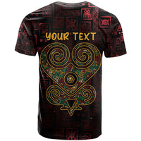 Africa Adinkra Symbol T Shirt Sankofa Heart - Cosmic Red - Wonder Print Shop