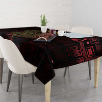 Africa Adinkra Symbol Tablecloth Sankofa Heart - Cosmic Red - Wonder Print Shop