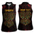 Africa Adinkra Symbol Women Sleeveless Polo Shirt Sankofa Heart - Cosmic Red - Wonder Print Shop