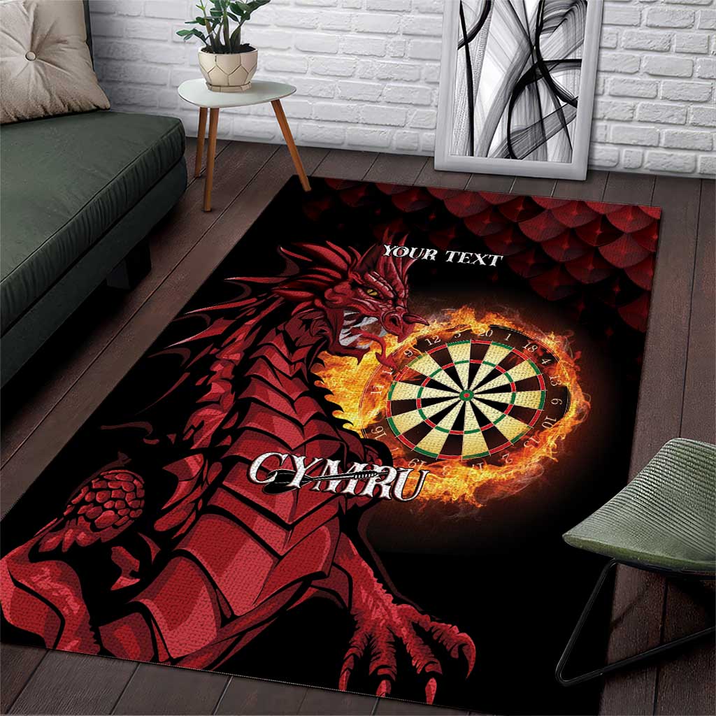 Wales Darts Personalised Area Rug Red Dragon Cymru Am Byth
