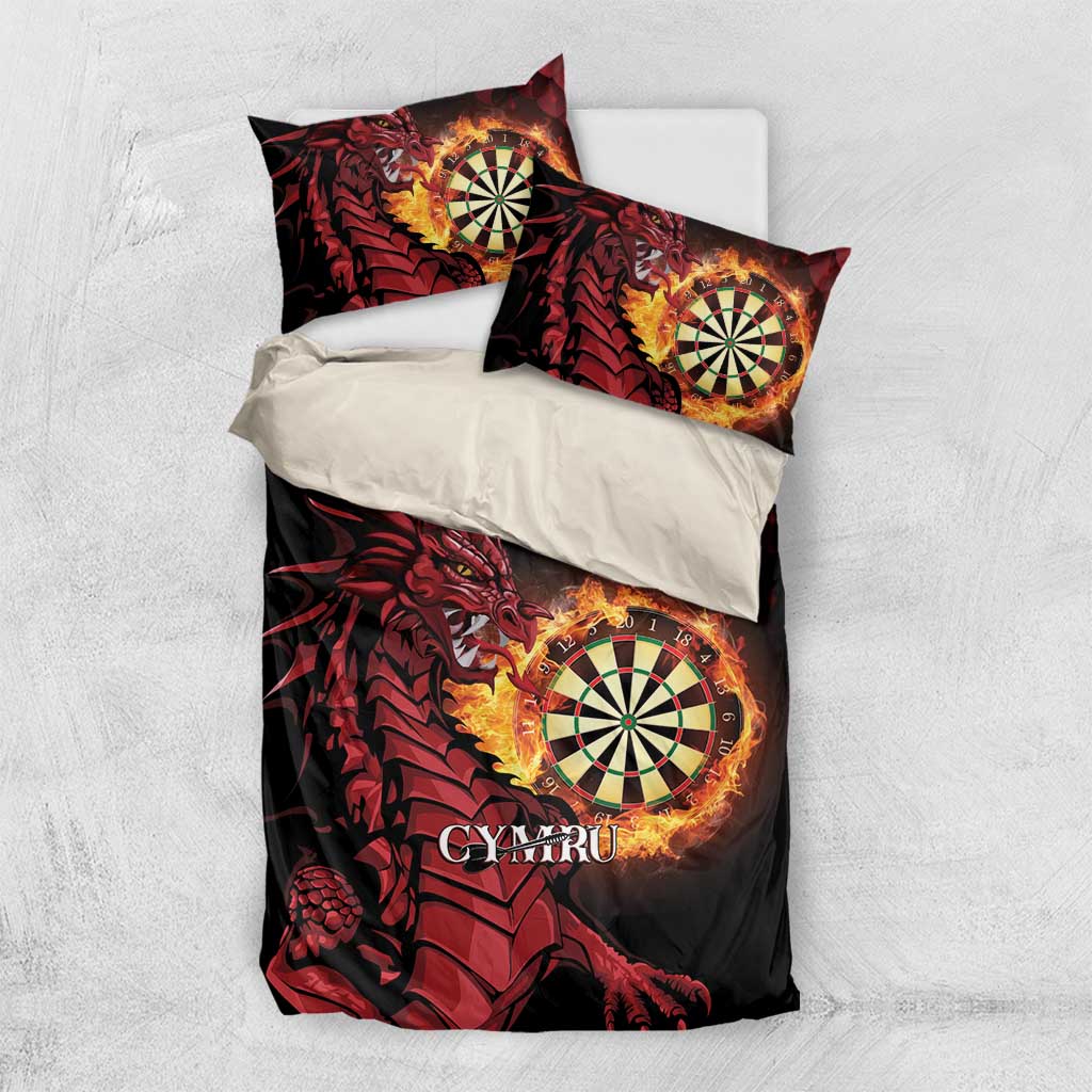 Wales Darts Personalised Bedding Set Red Dragon Cymru Am Byth