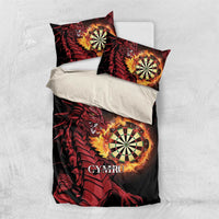 Wales Darts Personalised Bedding Set Red Dragon Cymru Am Byth
