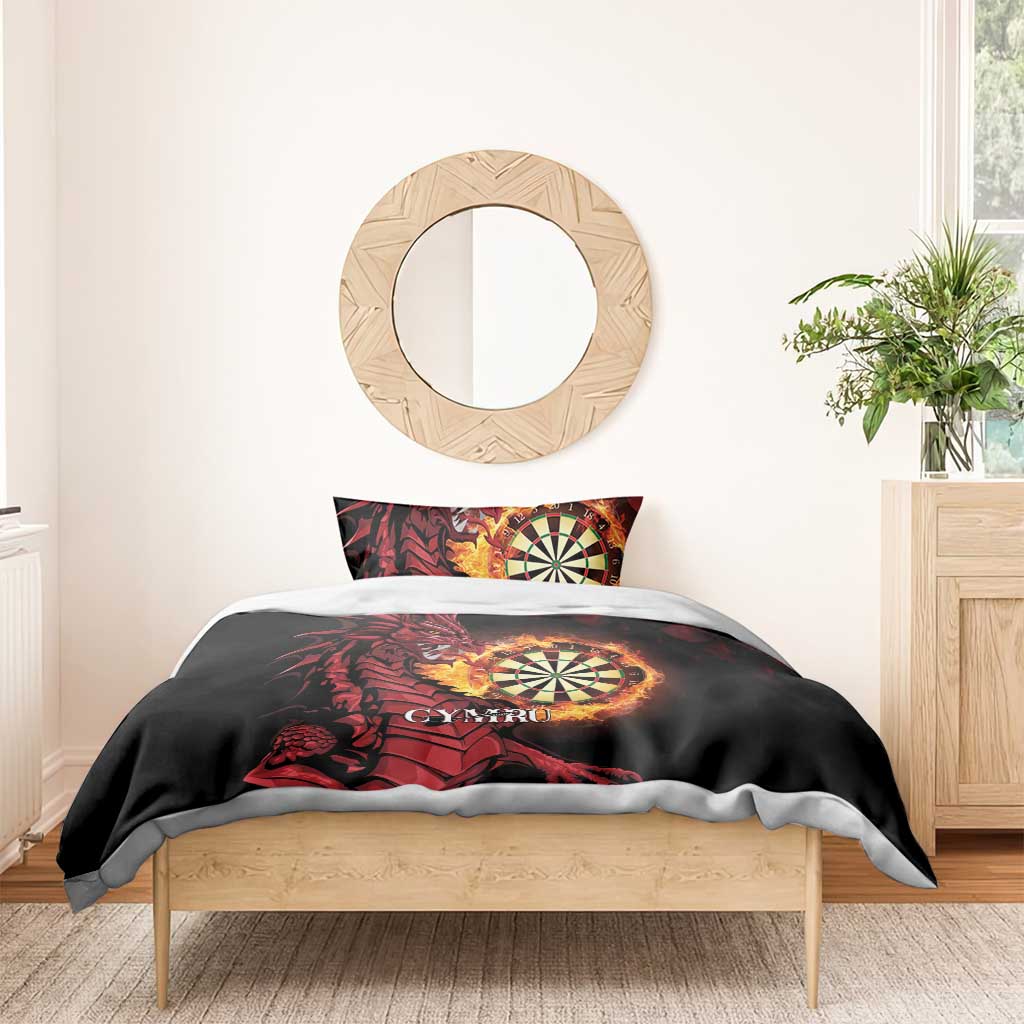 Wales Darts Personalised Bedding Set Red Dragon Cymru Am Byth