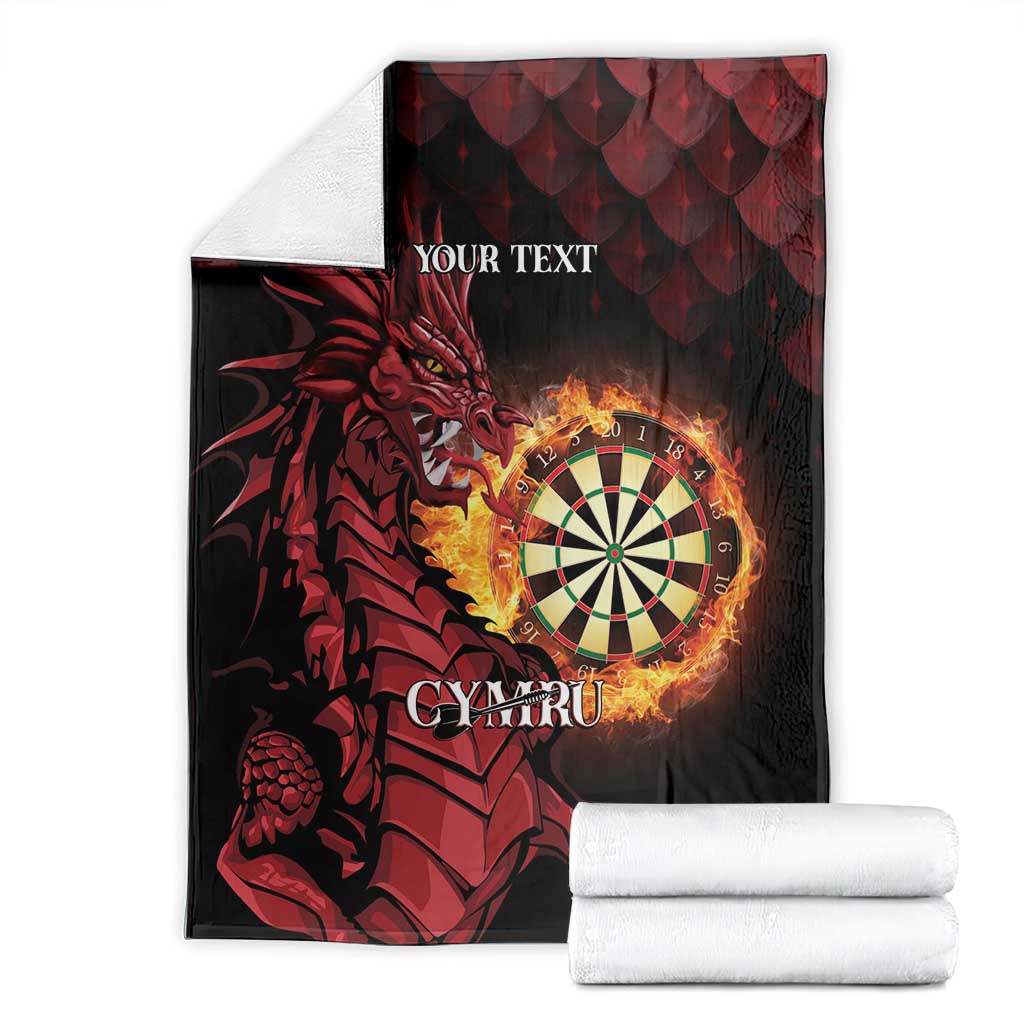 Wales Darts Personalised Blanket Red Dragon Cymru Am Byth
