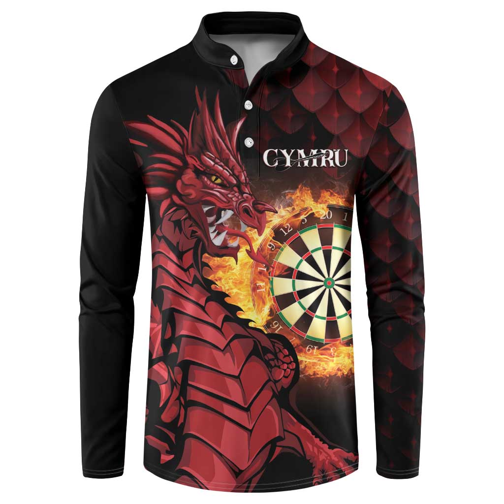 Wales Darts Personalised Button Sweatshirt Red Dragon Cymru Am Byth