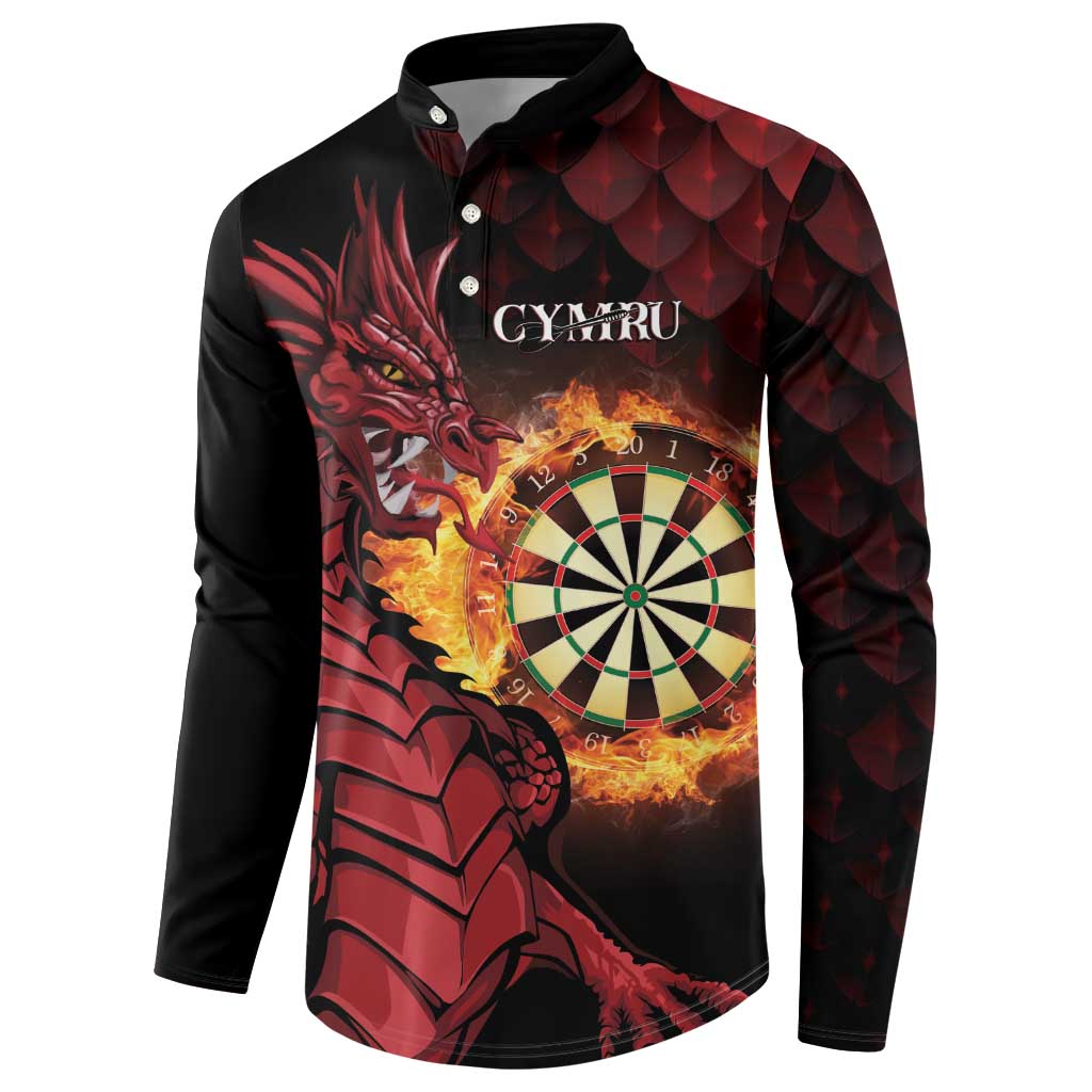 Wales Darts Personalised Button Sweatshirt Red Dragon Cymru Am Byth