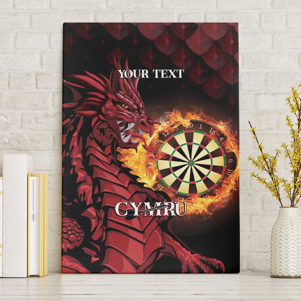Wales Darts Personalised Canvas Wall Art Red Dragon Cymru Am Byth