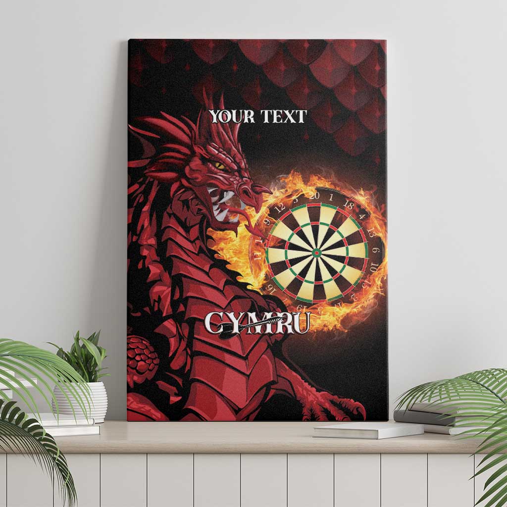Wales Darts Personalised Canvas Wall Art Red Dragon Cymru Am Byth