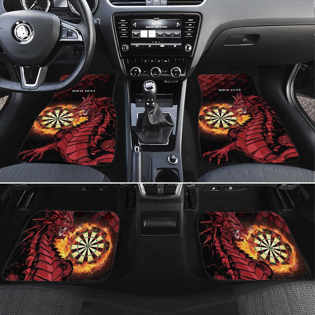 Wales Darts Personalised Car Mats Red Dragon Cymru Am Byth
