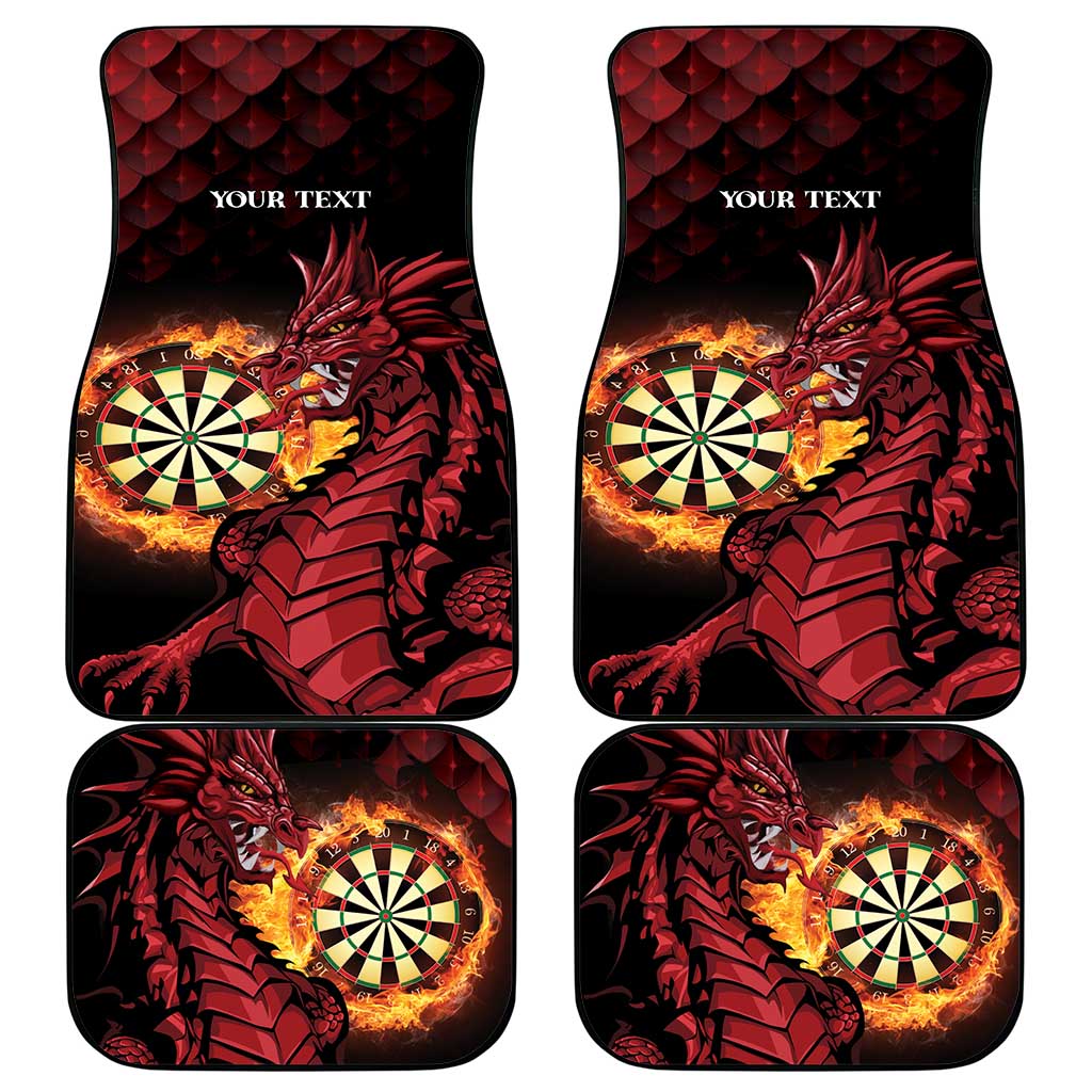Wales Darts Personalised Car Mats Red Dragon Cymru Am Byth
