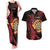 Wales Darts Personalised Couples Matching Tank Maxi Dress and Hawaiian Shirt Red Dragon Cymru Am Byth