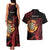 Wales Darts Personalised Couples Matching Tank Maxi Dress and Hawaiian Shirt Red Dragon Cymru Am Byth