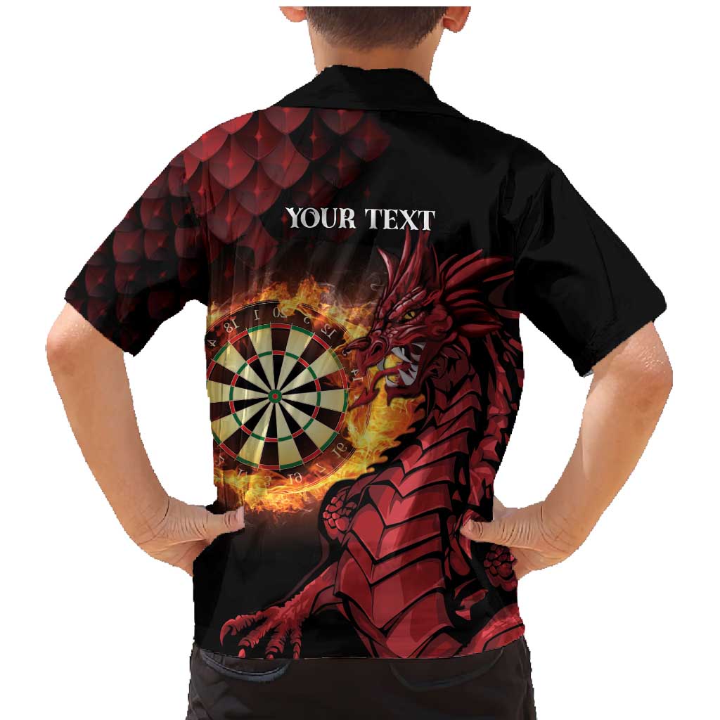 Wales Darts Personalised Family Matching Mermaid Dress and Hawaiian Shirt Red Dragon Cymru Am Byth