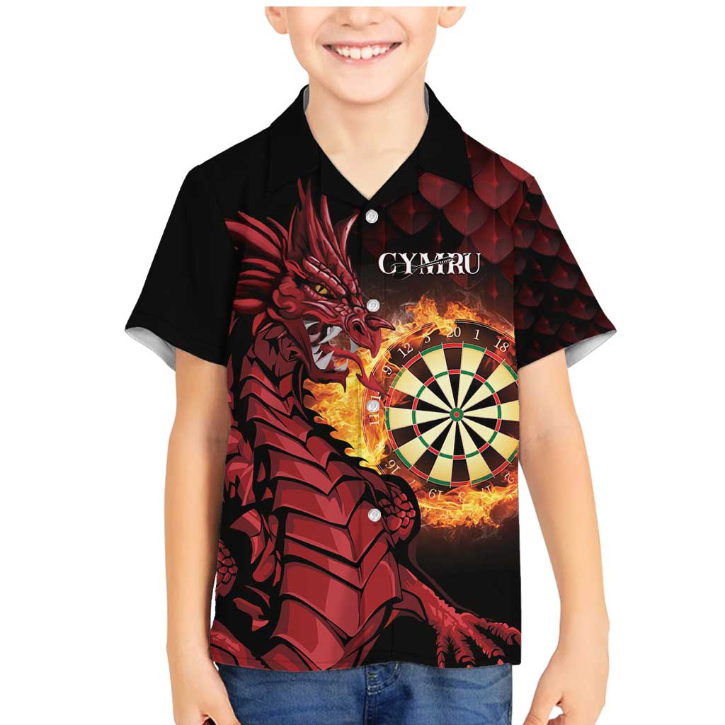 Wales Darts Personalised Family Matching Mermaid Dress and Hawaiian Shirt Red Dragon Cymru Am Byth
