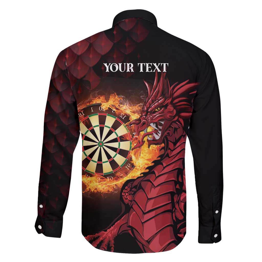 Wales Darts Personalised Family Matching Off Shoulder Maxi Dress and Hawaiian Shirt Red Dragon Cymru Am Byth