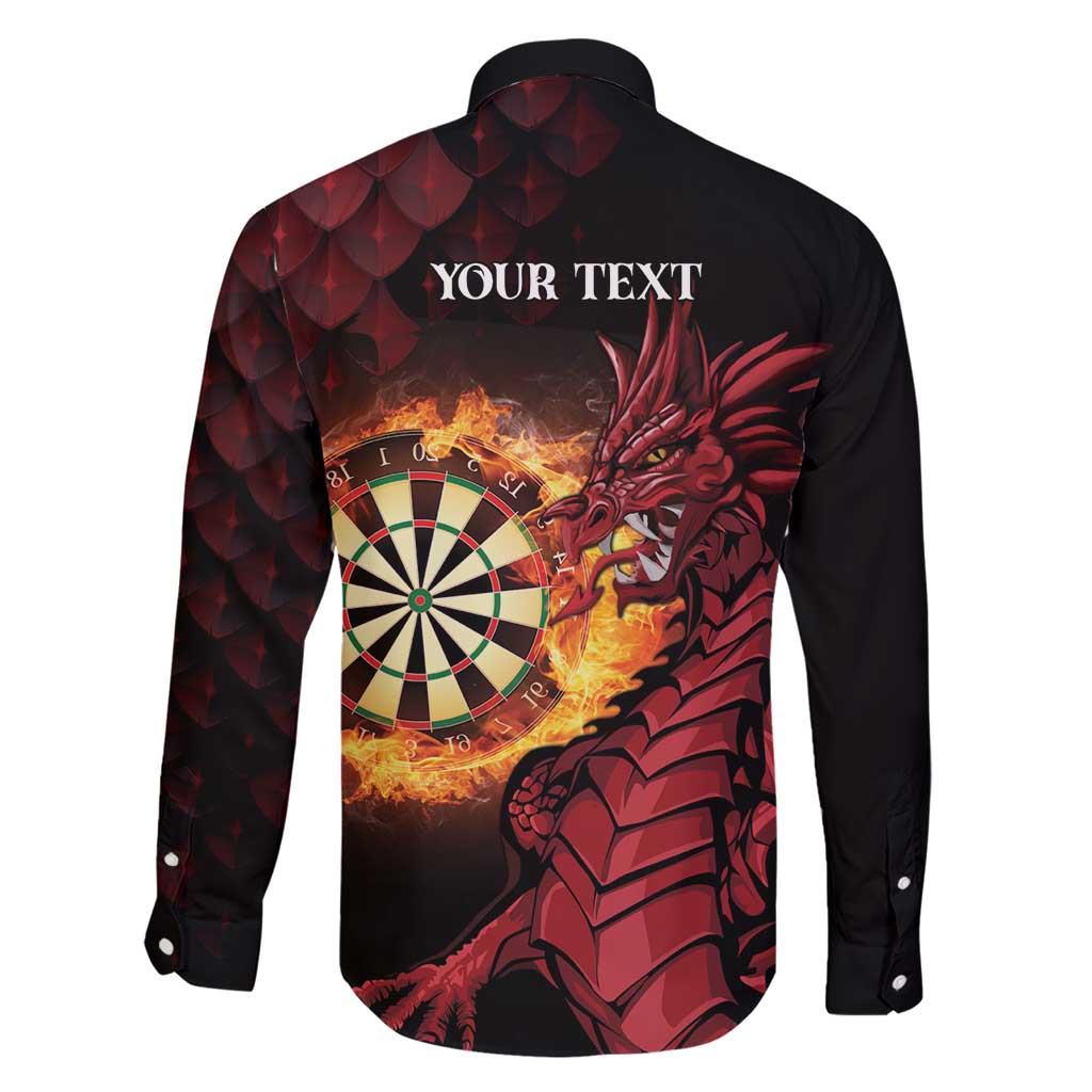 Wales Darts Personalised Family Matching Short Sleeve Bodycon Dress and Hawaiian Shirt Red Dragon Cymru Am Byth