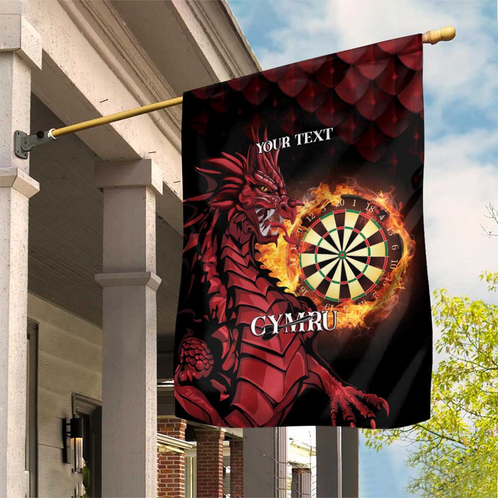 Wales Darts Personalised Garden Flag Red Dragon Cymru Am Byth