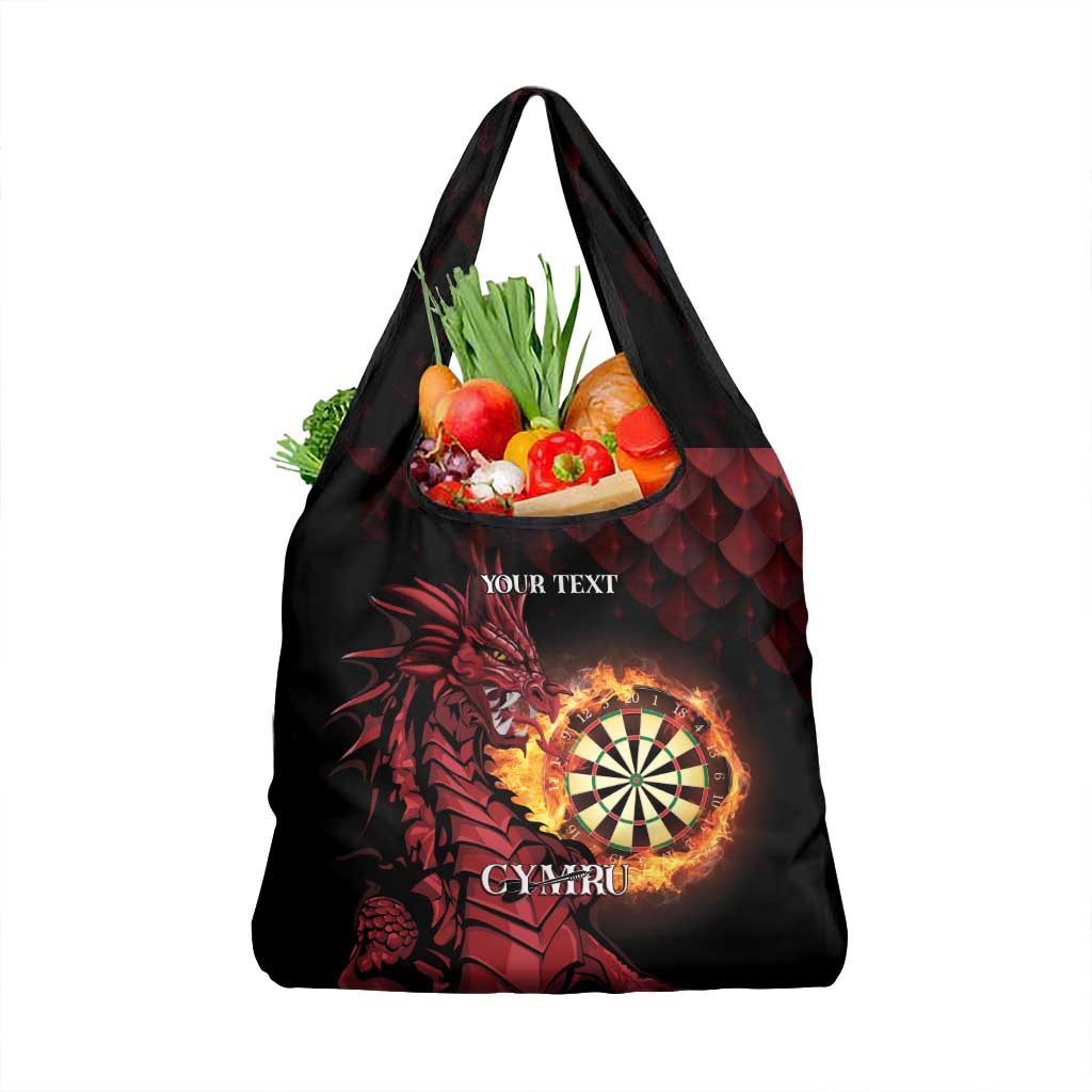 Wales Darts Personalised Grocery Bag Red Dragon Cymru Am Byth