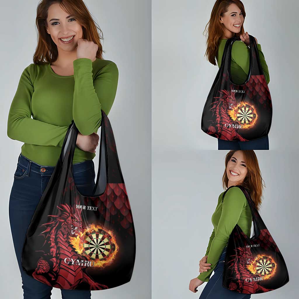 Wales Darts Personalised Grocery Bag Red Dragon Cymru Am Byth