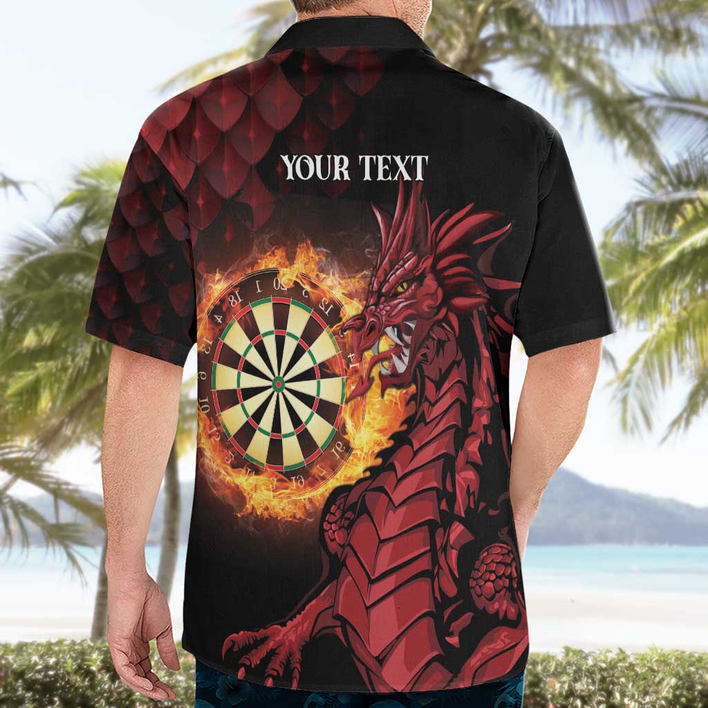 Wales Darts Personalised Hawaiian Shirt Red Dragon Cymru Am Byth