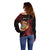 Wales Darts Personalised Off Shoulder Sweater Red Dragon Cymru Am Byth