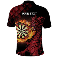 Wales Darts Personalised Polo Shirt Red Dragon Cymru Am Byth