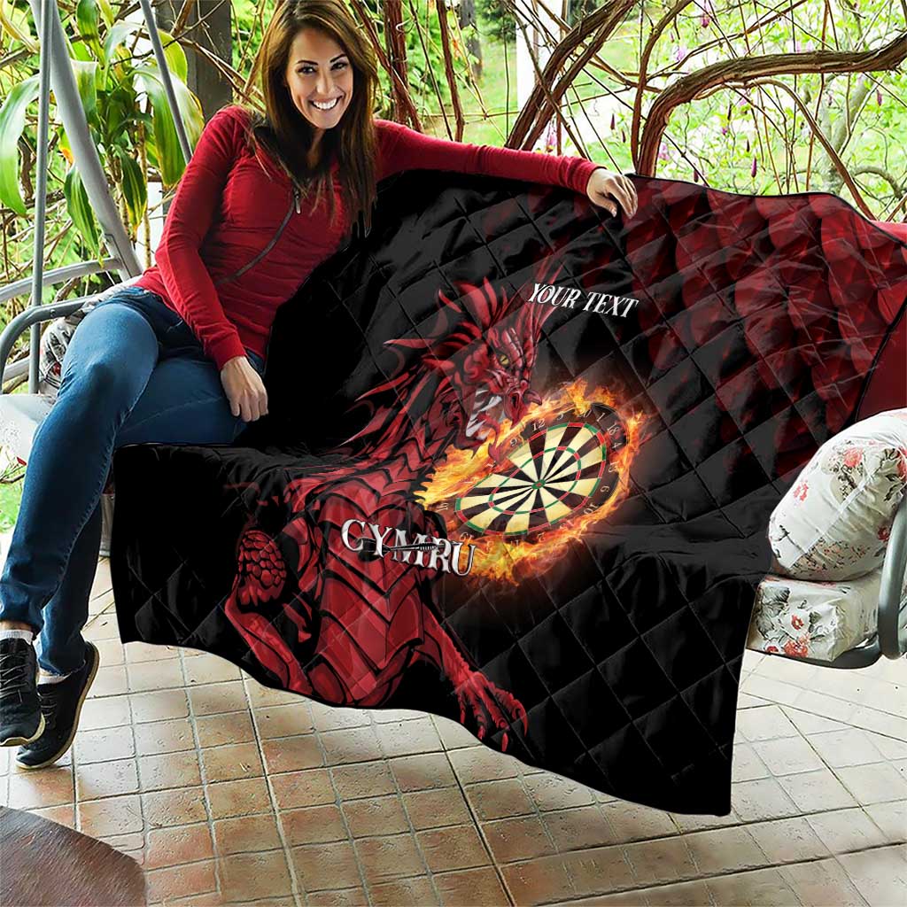 Wales Darts Personalised Quilt Red Dragon Cymru Am Byth - Wonder Print Shop