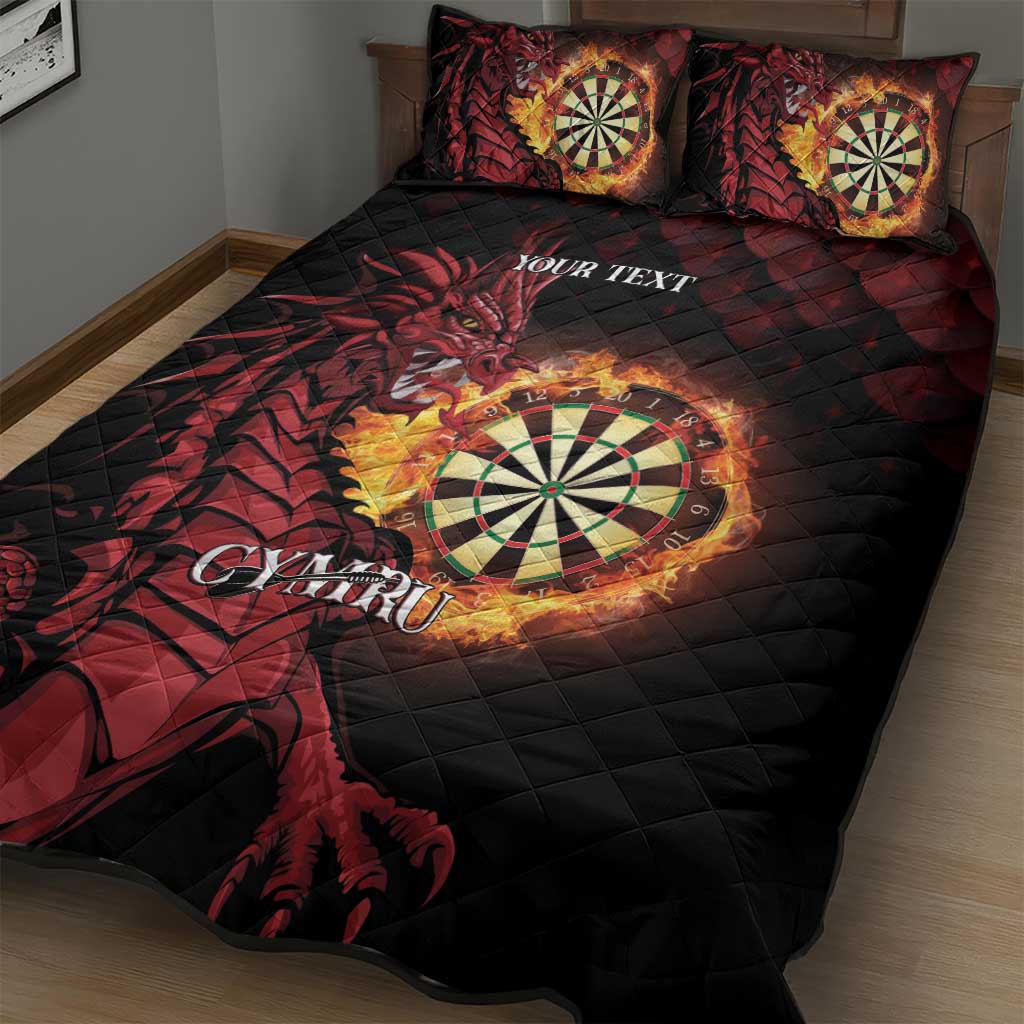 Wales Darts Personalised Quilt Bed Set Red Dragon Cymru Am Byth - Wonder Print Shop