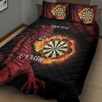 Wales Darts Personalised Quilt Bed Set Red Dragon Cymru Am Byth - Wonder Print Shop