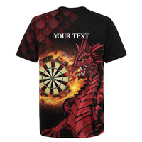 Wales Darts Personalised Rugby Jersey Red Dragon Cymru Am Byth - Wonder Print Shop