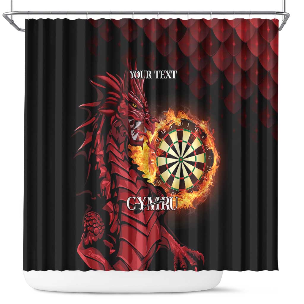 Wales Darts Personalised Shower Curtain Red Dragon Cymru Am Byth - Wonder Print Shop