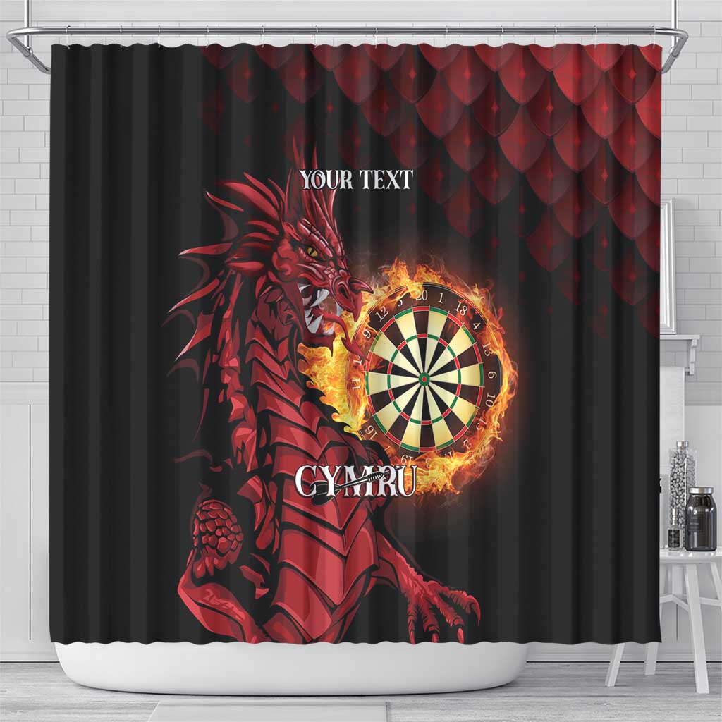 Wales Darts Personalised Shower Curtain Red Dragon Cymru Am Byth - Wonder Print Shop