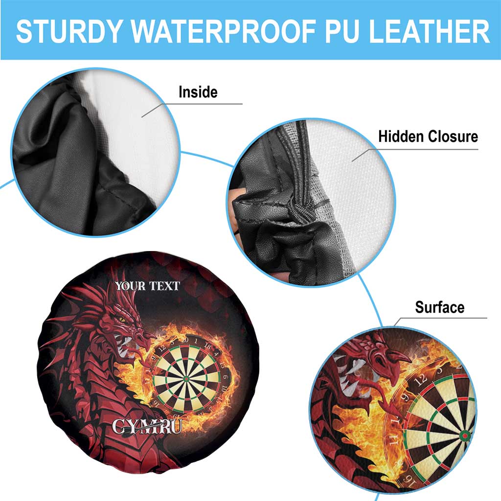 Wales Darts Personalised Spare Tire Cover Red Dragon Cymru Am Byth - Wonder Print Shop