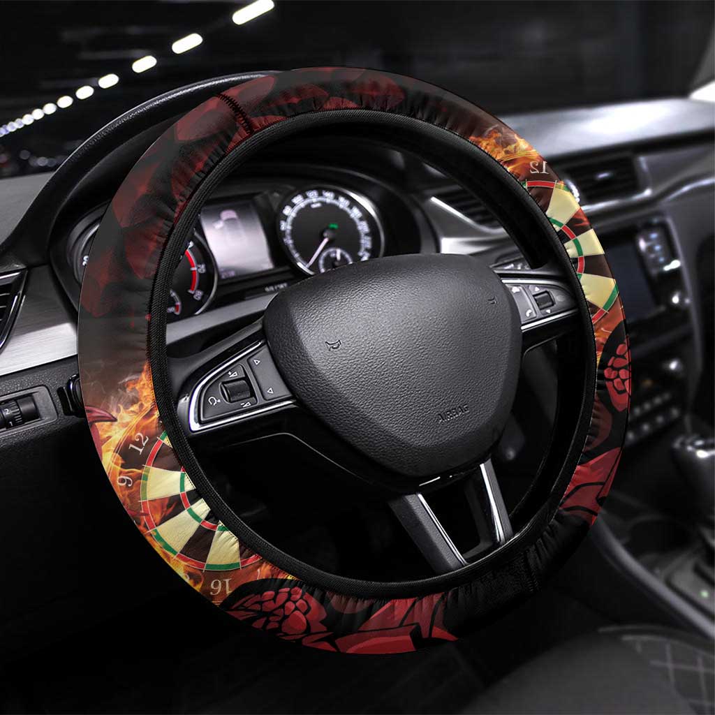 Wales Darts Steering Wheel Cover Red Dragon Cymru Am Byth - Wonder Print Shop