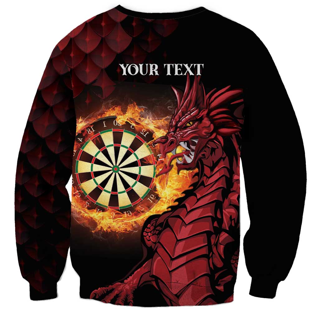 Wales Darts Personalised Sweatshirt Red Dragon Cymru Am Byth - Wonder Print Shop