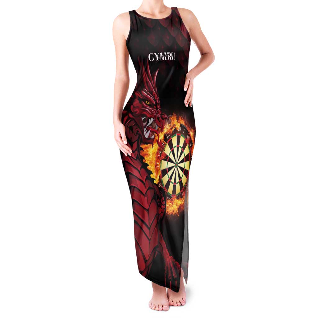 Wales Darts Personalised Tank Maxi Dress Red Dragon Cymru Am Byth - Wonder Print Shop