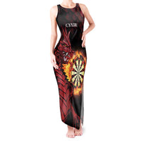 Wales Darts Personalised Tank Maxi Dress Red Dragon Cymru Am Byth - Wonder Print Shop