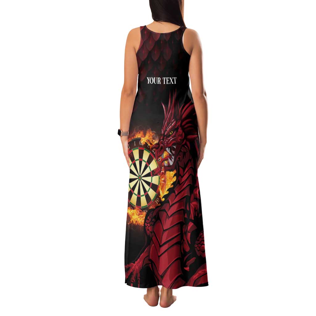 Wales Darts Personalised Tank Maxi Dress Red Dragon Cymru Am Byth - Wonder Print Shop