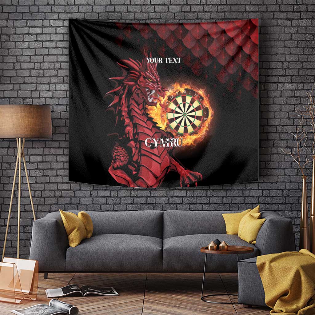 Wales Darts Personalised Tapestry Red Dragon Cymru Am Byth - Wonder Print Shop