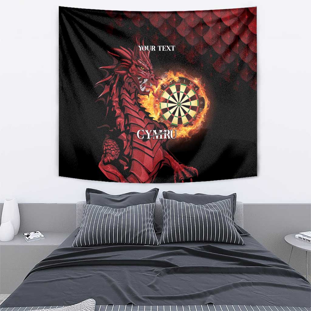 Wales Darts Personalised Tapestry Red Dragon Cymru Am Byth - Wonder Print Shop