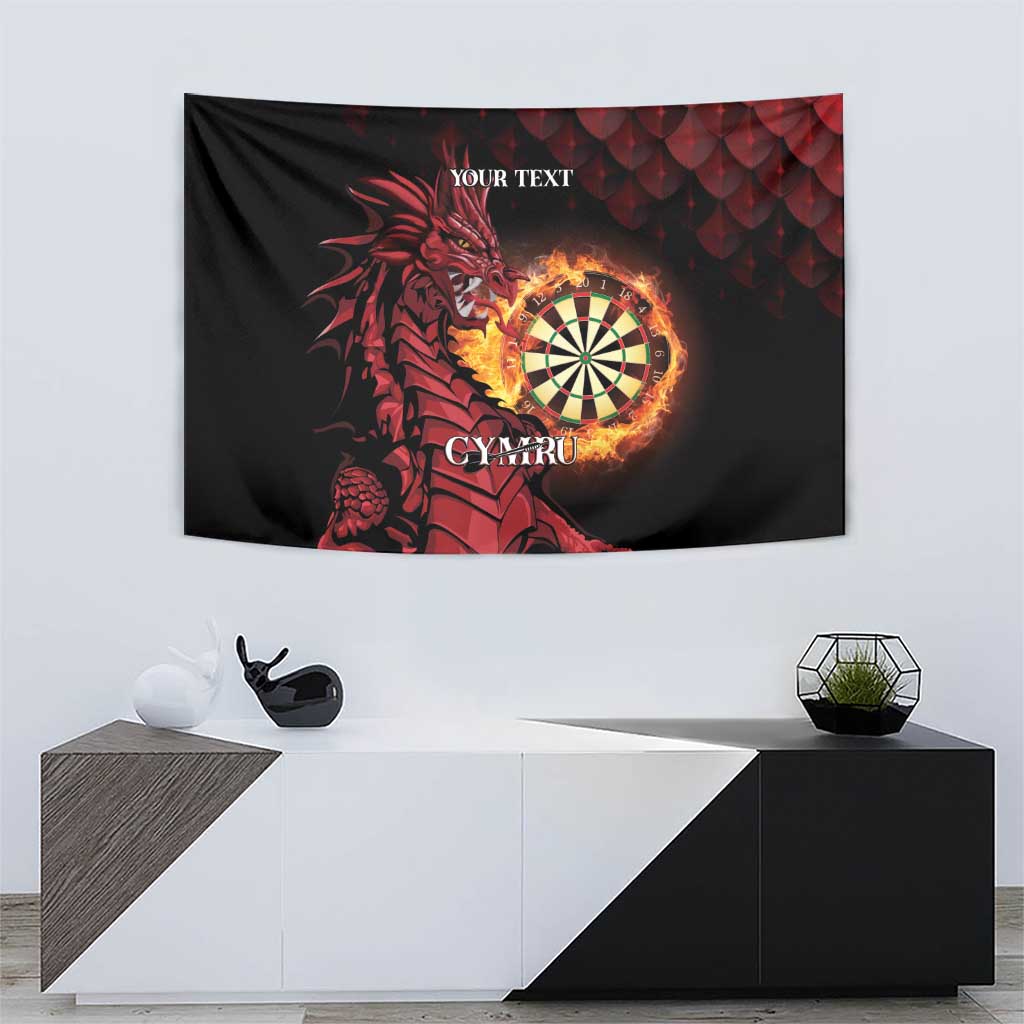 Wales Darts Personalised Tapestry Red Dragon Cymru Am Byth - Wonder Print Shop