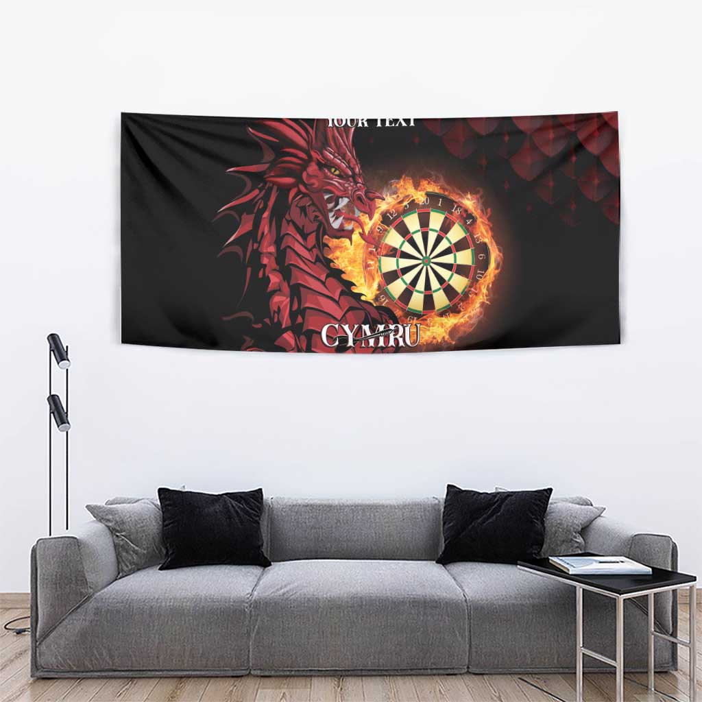 Wales Darts Personalised Tapestry Red Dragon Cymru Am Byth - Wonder Print Shop