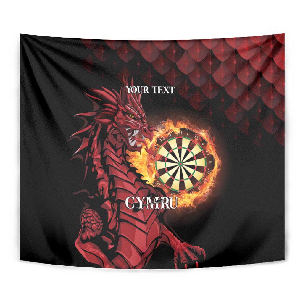 Wales Darts Personalised Tapestry Red Dragon Cymru Am Byth - Wonder Print Shop
